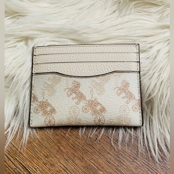 Coach Slim Card Case With Horse And Carriage Print - Picture 4 of 10